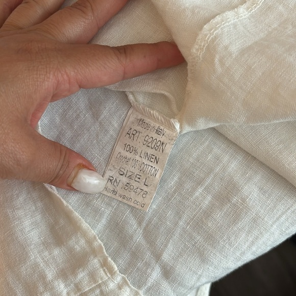 Valentina Naldi White Linen Crochet Lace Mini Dress Large - Picture 5 of 6